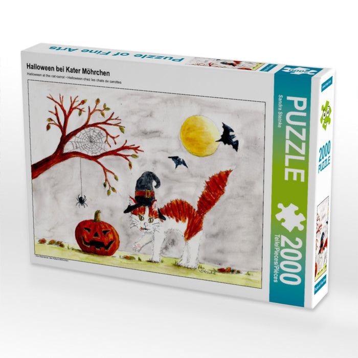 Halloween bei Kater Möhrchen 2000 Teile Puzzle quer - CALVENDO Foto-Puzzle'