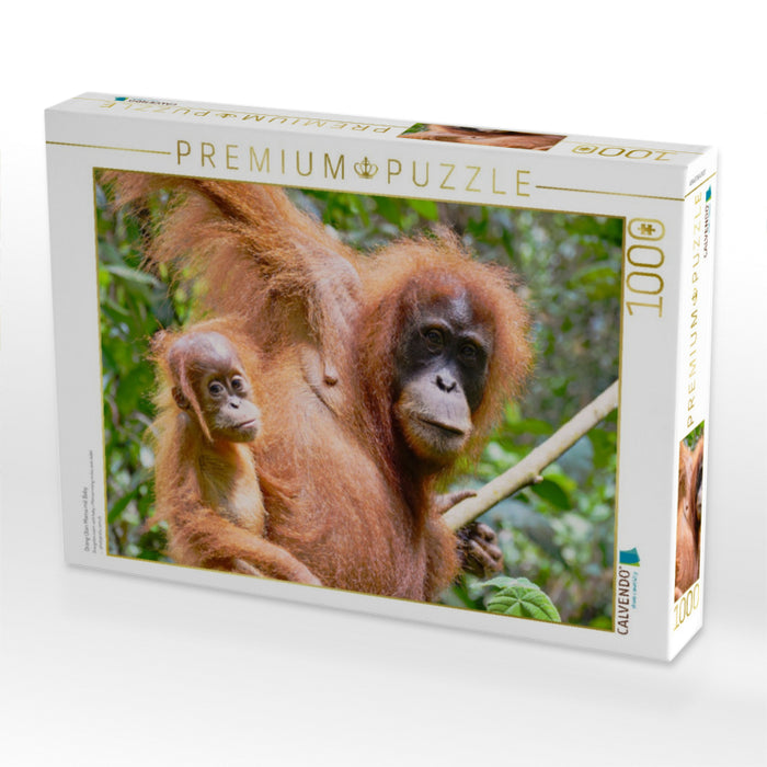 Orang Utan Mama mit Baby - CALVENDO Foto-Puzzle'