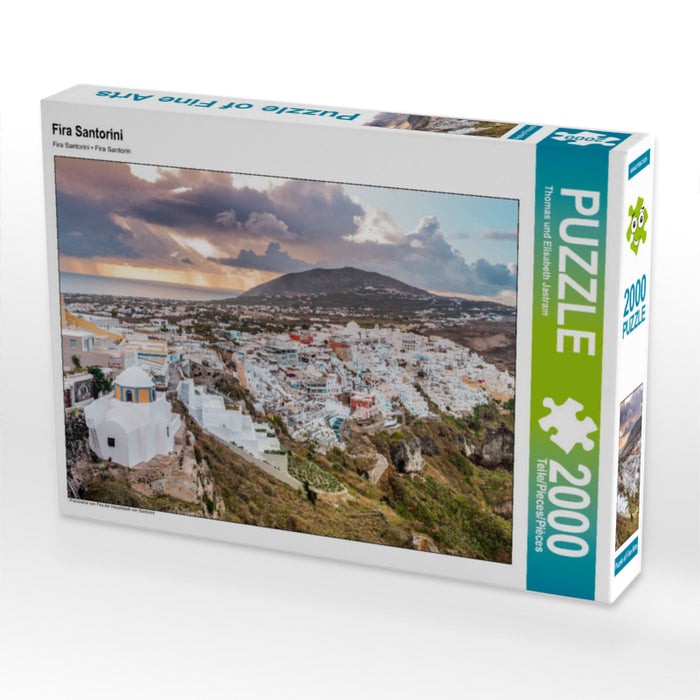 Fira Santorini 2000 Teile Puzzle quer - CALVENDO Foto-Puzzle'