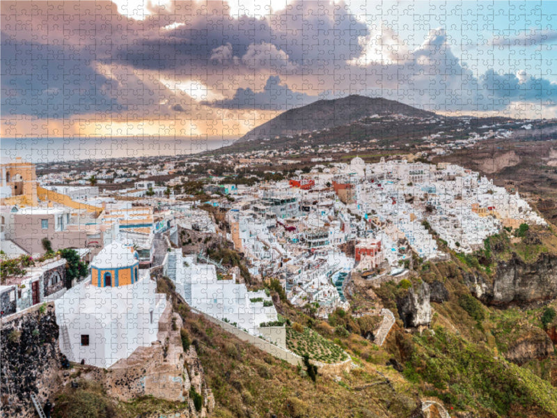 Fira Santorini 2000 Teile Puzzle quer - CALVENDO Foto-Puzzle'
