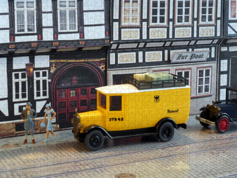 Hoch auf dem gelben Wagen - CALVENDO Foto-Puzzle'
