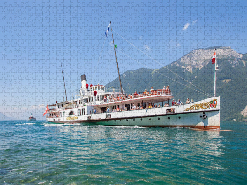 "Stadt Luzern" Raddampfer 1928 - CALVENDO Foto-Puzzle'
