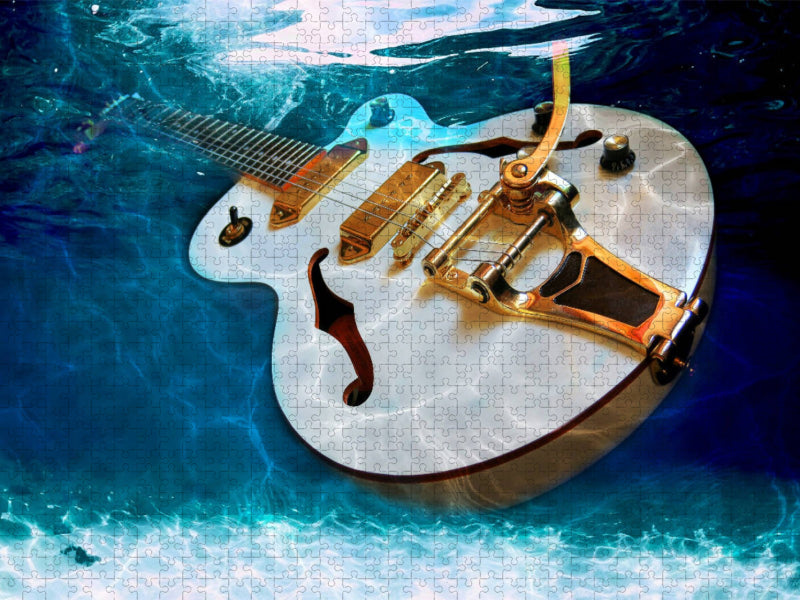 Dive - E-Gitarre unter Wasser - CALVENDO Foto-Puzzle'