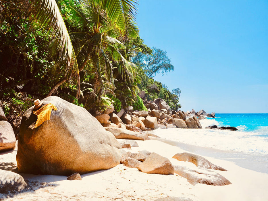 Anse Georgette, Praslin, Seychellen - CALVENDO Foto-Puzzle'