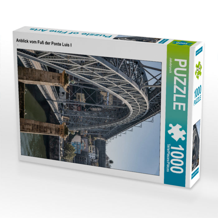 Anblick vom Fuß der Ponte Luis I 1000 Teile Puzzle hoch - CALVENDO Foto-Puzzle'