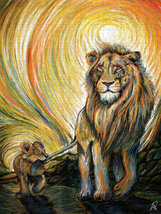 Löwenmut - CALVENDO Foto-Puzzle'