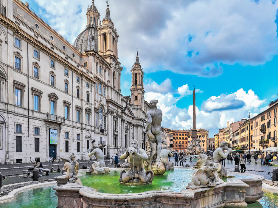 Piazza Navona mit dem Mohrenbrunnen - CALVENDO Foto-Puzzle'