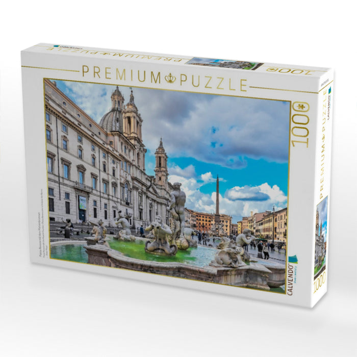 Piazza Navona mit dem Mohrenbrunnen - CALVENDO Foto-Puzzle'