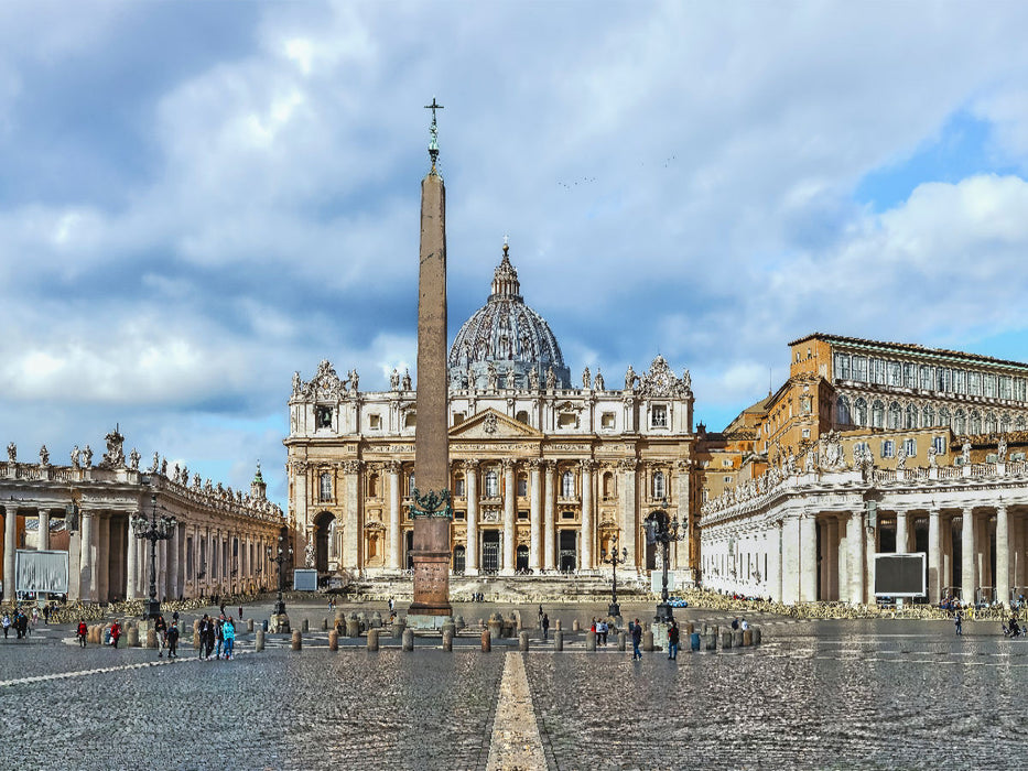 Basilika Sankt Peter auf dem Petersplatz im Vatikan - CALVENDO Foto-Puzzle'