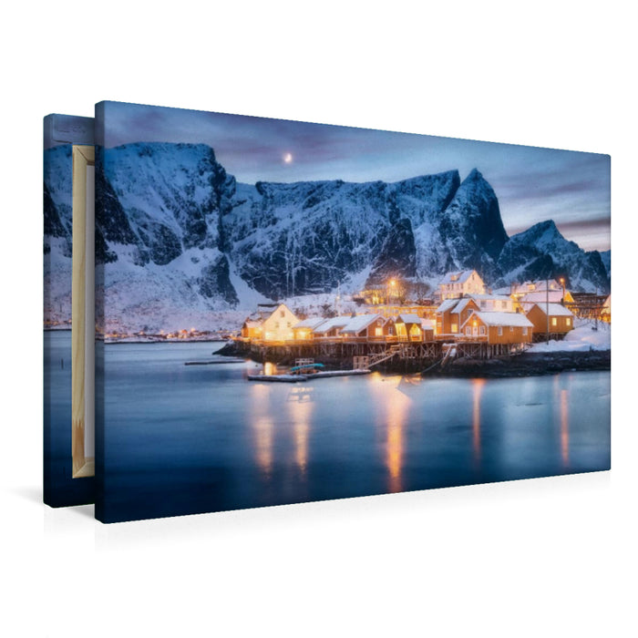 Premium Textil-Leinwand Lofoten, Norwegen