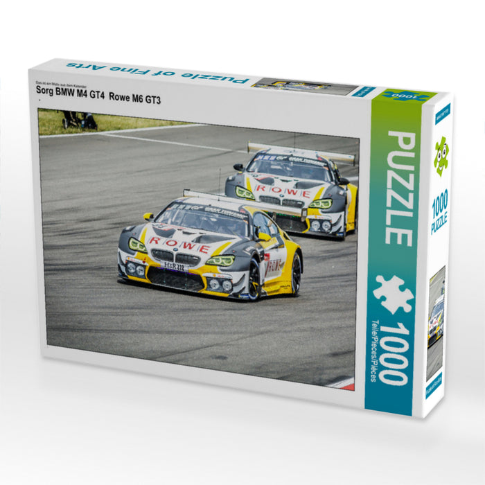 Sorg BMW M4 GT4  Rowe M6 GT3 1000 Teile Puzzle quer - CALVENDO Foto-Puzzle'