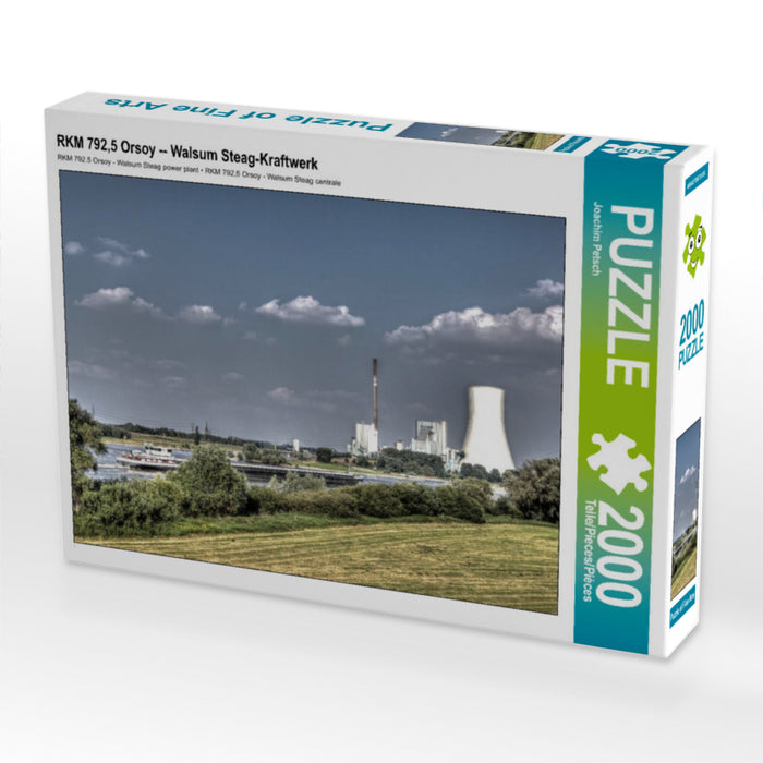 RKM 792,5 Orsoy -- Walsum Steag-Kraftwerk 2000 Teile Puzzle quer - CALVENDO Foto-Puzzle'