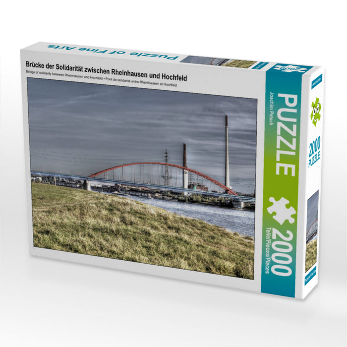 Brücke der Solidarität zwischen Rheinhausen und Hochfeld 2000 Teile Puzzle quer - CALVENDO Foto-Puzzle'
