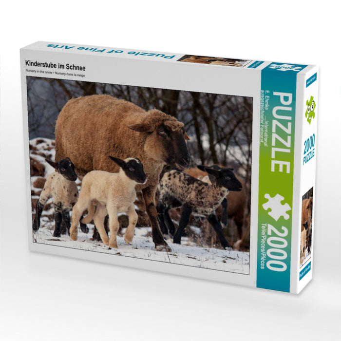 Kinderstube im Schnee 2000 Teile Puzzle quer - CALVENDO Foto-Puzzle'