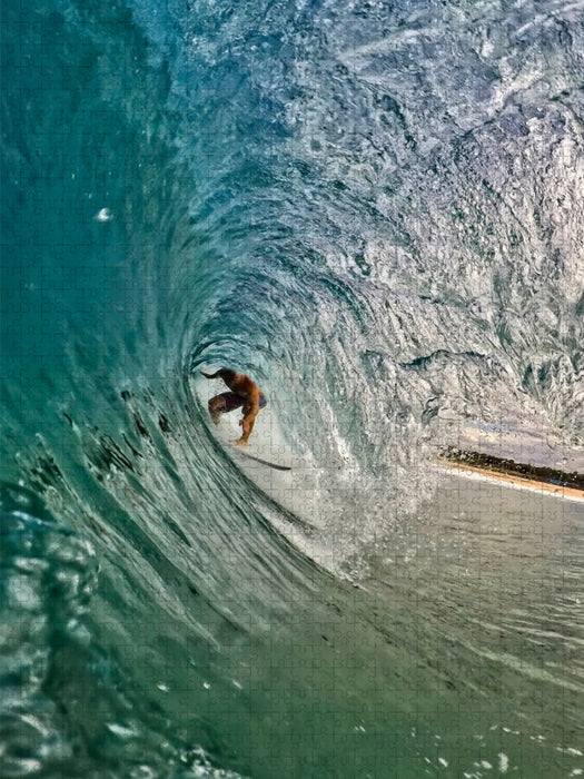 Surfen auf der perfekten Welle - CALVENDO Foto-Puzzle'