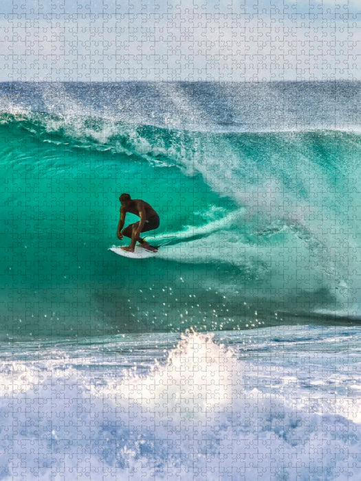 Surfen auf der perfekten Welle - CALVENDO Foto-Puzzle'