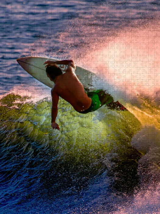 Surfen auf der perfekten Welle - CALVENDO Foto-Puzzle'
