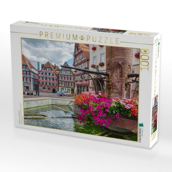 Badehaus an der Nagold - CALVENDO Foto-Puzzle'