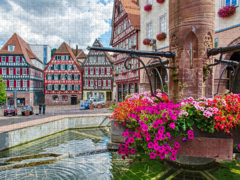 Badehaus an der Nagold - CALVENDO Foto-Puzzle'