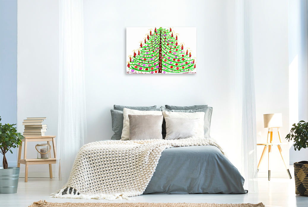 Premium Textil-Leinwand Premium Textil-Leinwand 120 cm x 80 cm quer Weihnachtbaum
