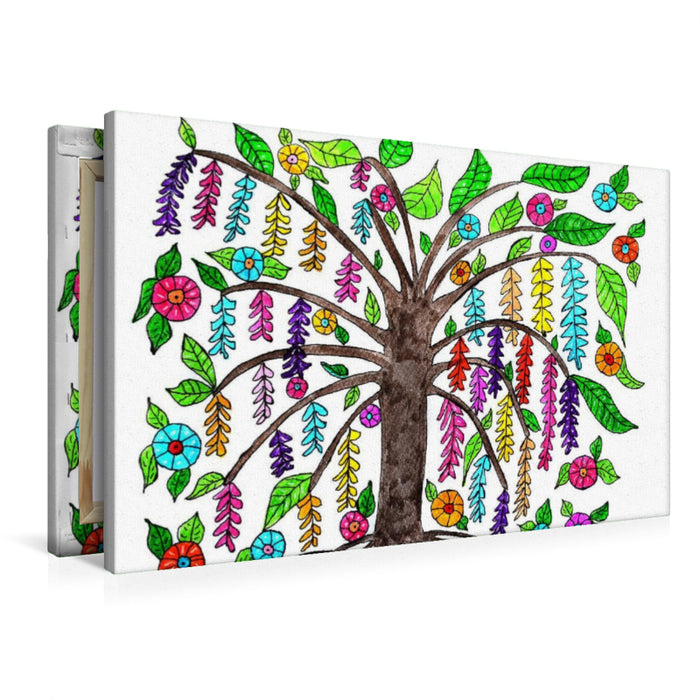 Premium Textil-Leinwand Fantasiebaum