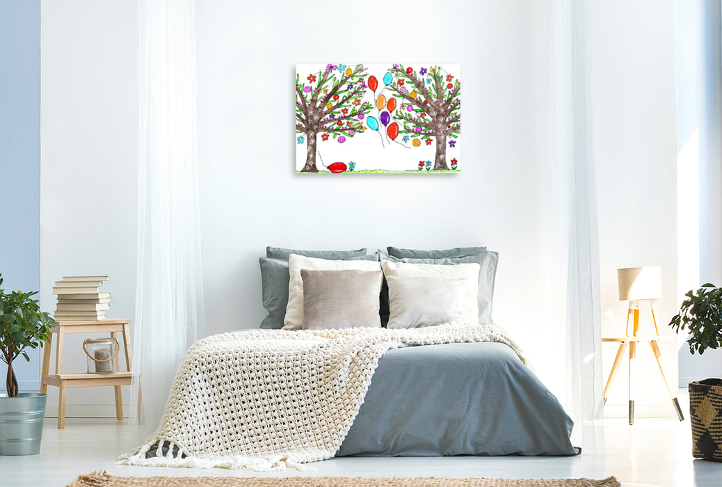 Premium Textil-Leinwand Premium Textil-Leinwand 120 cm x 80 cm quer Ein Motiv aus dem Kalender Fantastiche Paradiesbäume