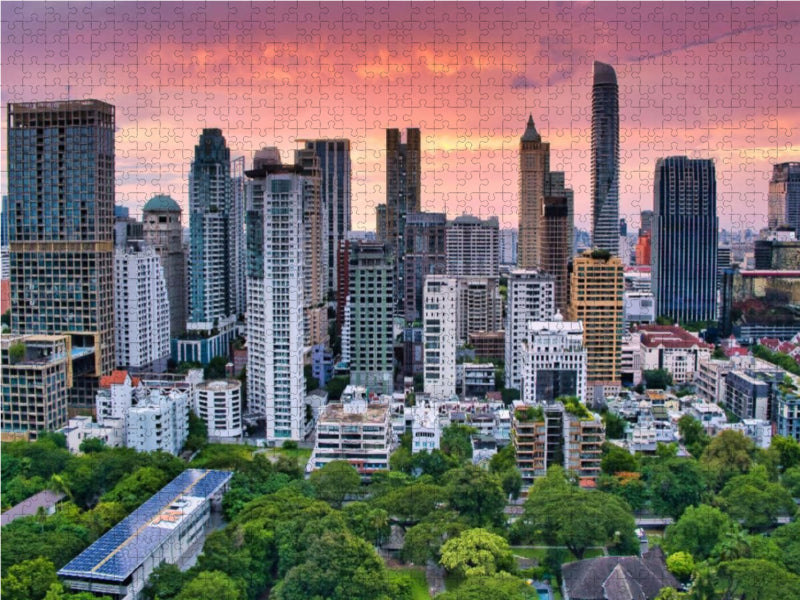 Sonnenuntergang in der Stadt der Engel 1000 Teile Puzzle quer - CALVENDO Foto-Puzzle'