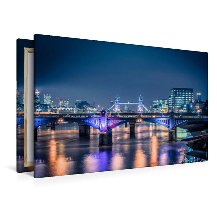 Premium Textil-Leinwand Skyline von London