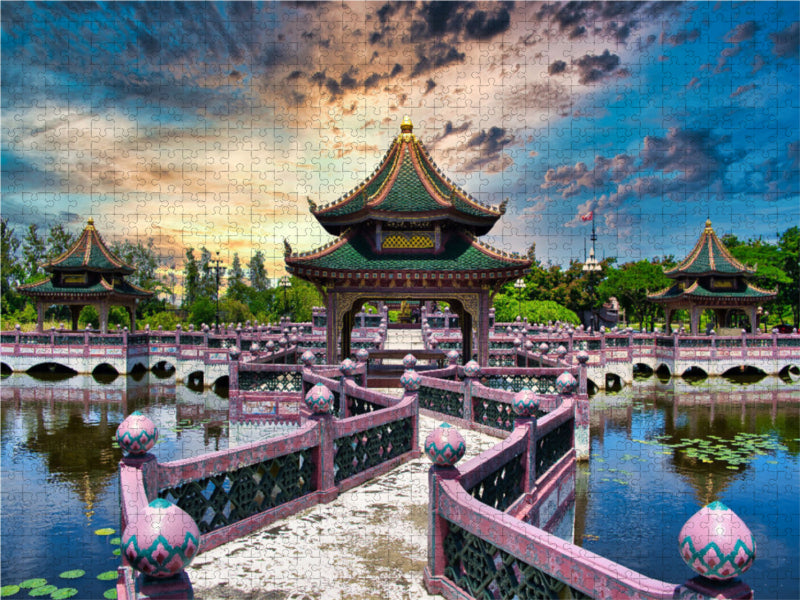 Die Sala Ramayana im uralten Palast 1000 Teile Puzzle quer - CALVENDO Foto-Puzzle'