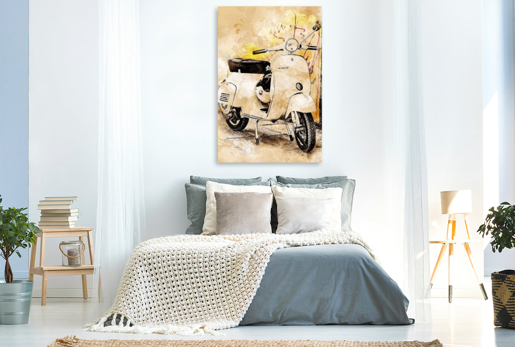 Premium textile canvas Premium textile canvas 80 cm x 120 cm high Vespa 