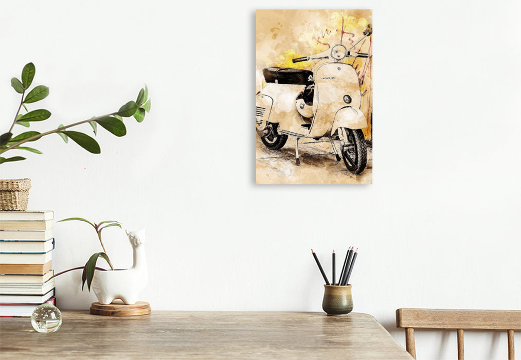 Premium textile canvas Premium textile canvas 80 cm x 120 cm high Vespa 