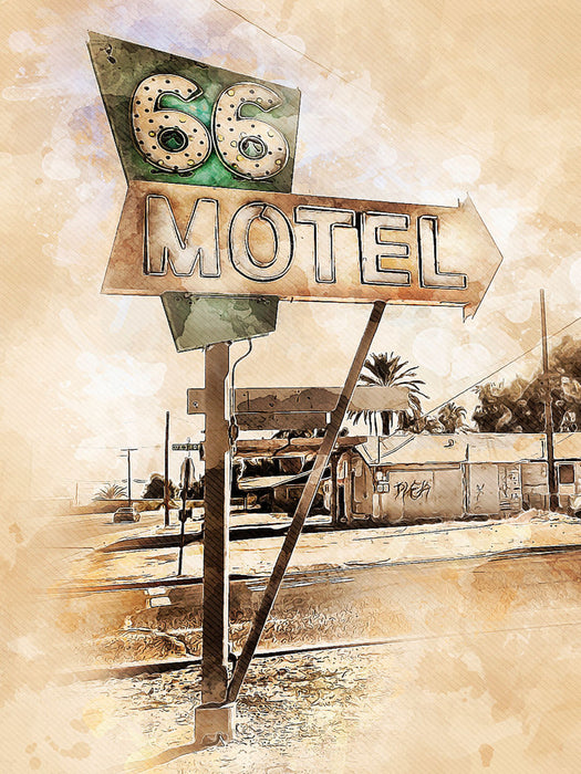 Route 66 1000 Teile Puzzle hoch - CALVENDO Foto-Puzzle'