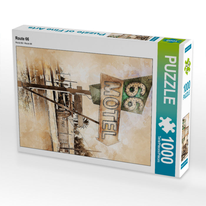 Route 66 1000 Teile Puzzle hoch - CALVENDO Foto-Puzzle'