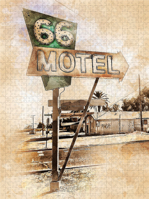 Route 66 1000 Teile Puzzle hoch - CALVENDO Foto-Puzzle'