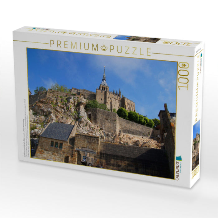 Le Mont-Saint-Michel - Blick empor auf den Klosterberg - CALVENDO Foto-Puzzle'