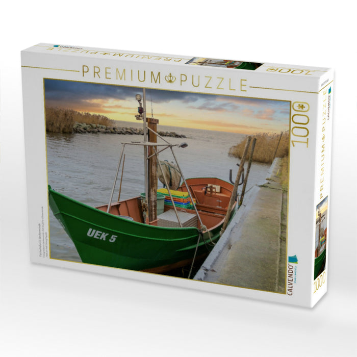 Fishing harbor in Ueckermünde - CALVENDO photo puzzle 