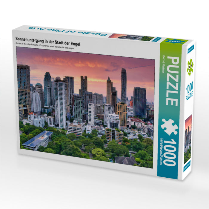 Sonnenuntergang in der Stadt der Engel 2000 Teile Puzzle quer - CALVENDO Foto-Puzzle'