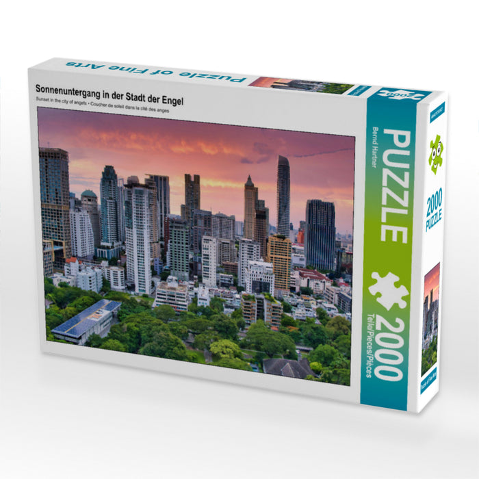 Sonnenuntergang in der Stadt der Engel 2000 Teile Puzzle quer - CALVENDO Foto-Puzzle'