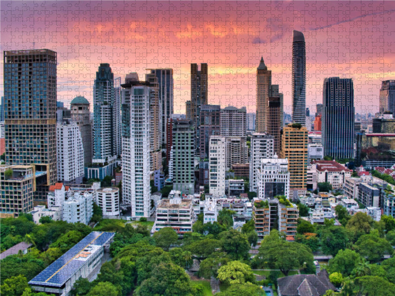 Sonnenuntergang in der Stadt der Engel 2000 Teile Puzzle quer - CALVENDO Foto-Puzzle'