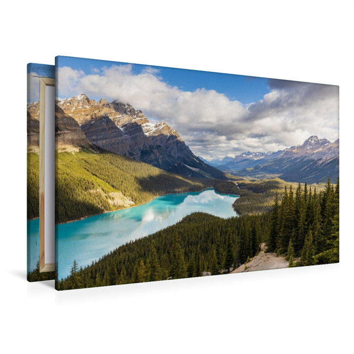 Premium Textil-Leinwand Lake Peyto