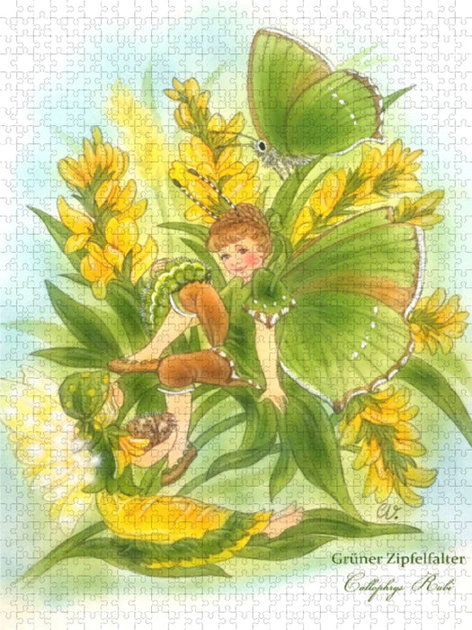 Callophrys Rubi – Grüner Zipfelfalter 1000 Teile Puzzle hoch - CALVENDO Foto-Puzzle'