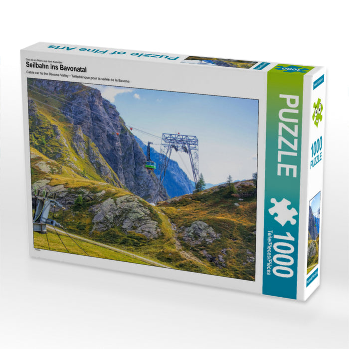 Téléphérique de la vallée de Bavona - Puzzle photo CALVENDO 