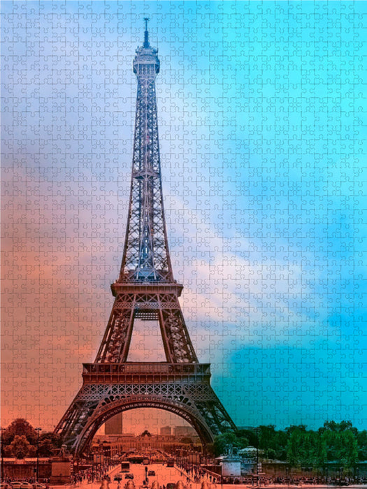 Paris,  Eiffelturm 1000 Teile Puzzle hoch - CALVENDO Foto-Puzzle'