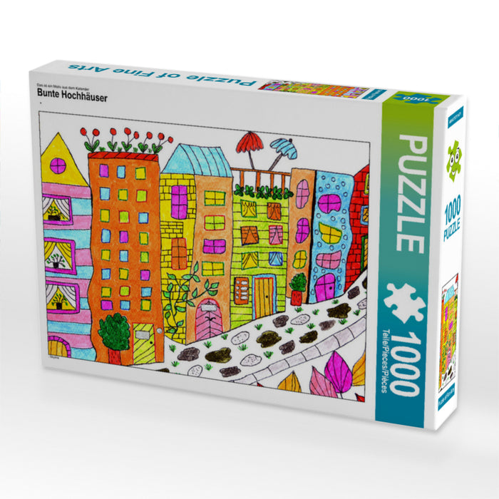 Immeubles de grande hauteur colorés - Puzzle photo CALVENDO 