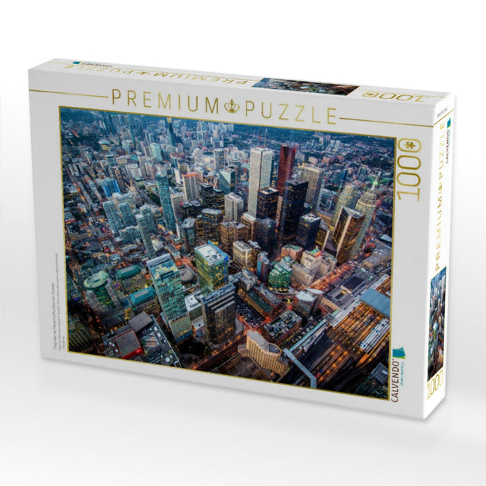 Flug über die Häuserschluchten von Toronto - CALVENDO Foto-Puzzle'