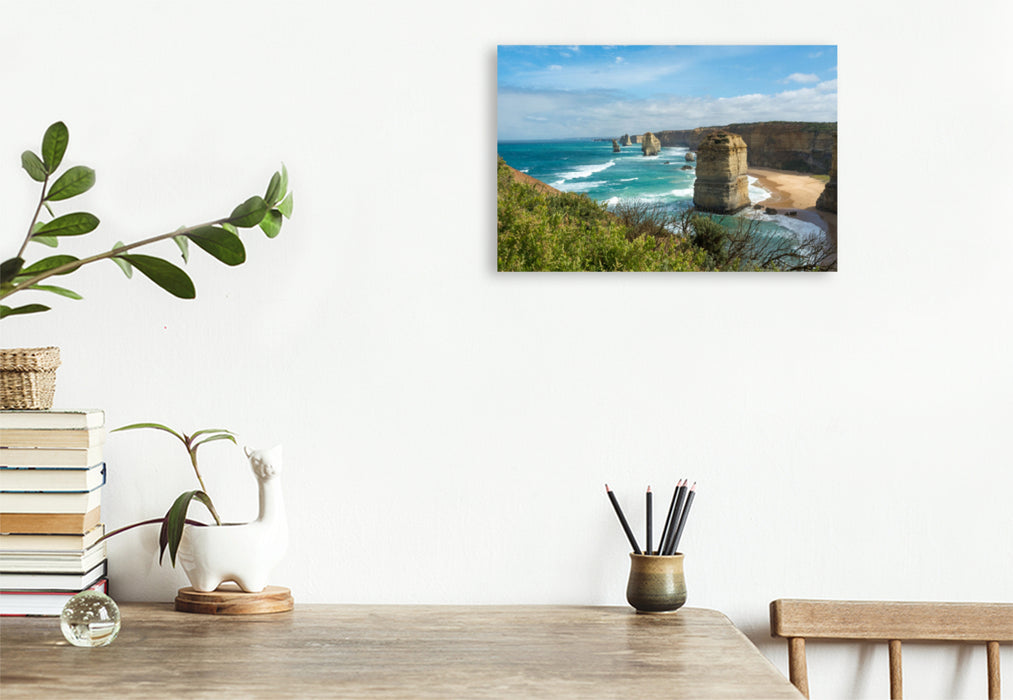 Premium textile canvas Premium textile canvas 120 cm x 80 cm landscape Twelve Apostles 