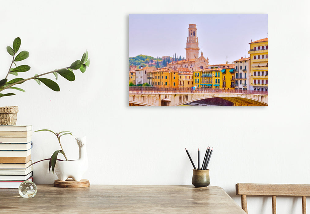 Premium textile canvas Premium textile canvas 120 cm x 80 cm landscape Verona 