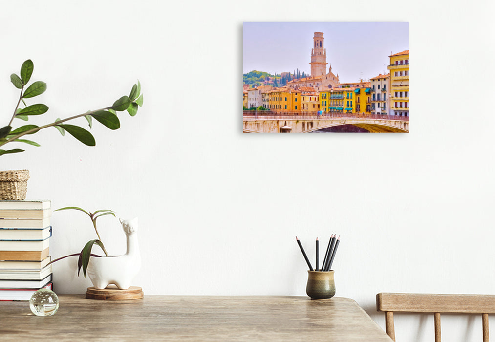 Premium textile canvas Premium textile canvas 120 cm x 80 cm landscape Verona 