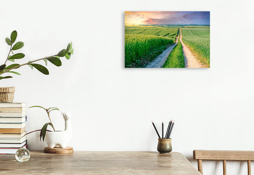 Premium textile canvas Premium textile canvas 120 cm x 80 cm landscape dream paths 