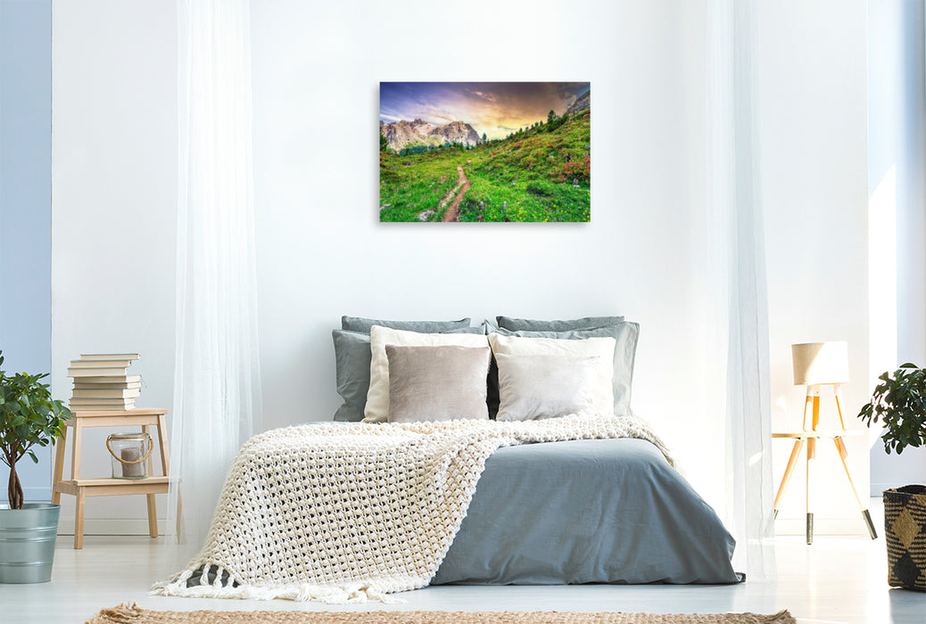 Premium textile canvas Premium textile canvas 120 cm x 80 cm landscape dream paths 